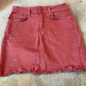Pink jean skirt